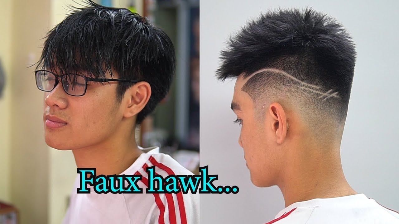 Chia sẻ kiểu tóc Faux hawk / Mid Fade / tóc bung , tóc dựng in TƯỜNG BARBER