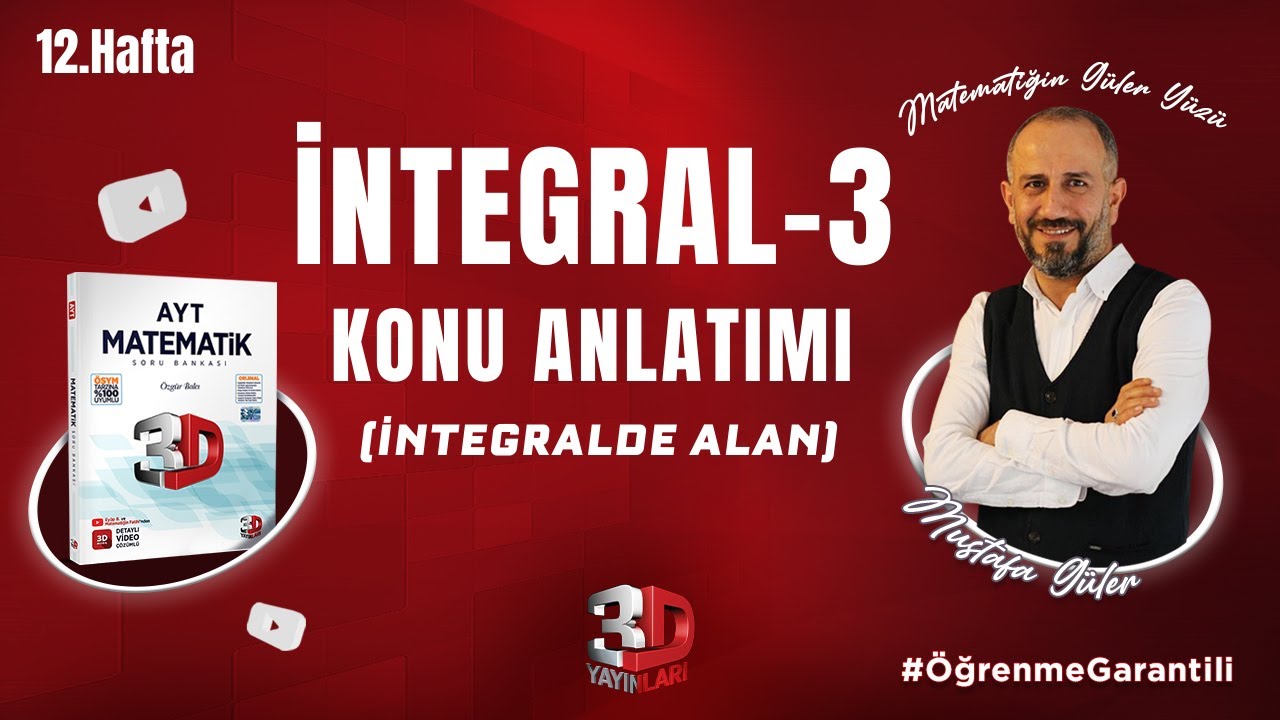İntegral-3 | İntegralde Alan | 3D Kamp 12.Hafta | PDF #öğrenmegarantili