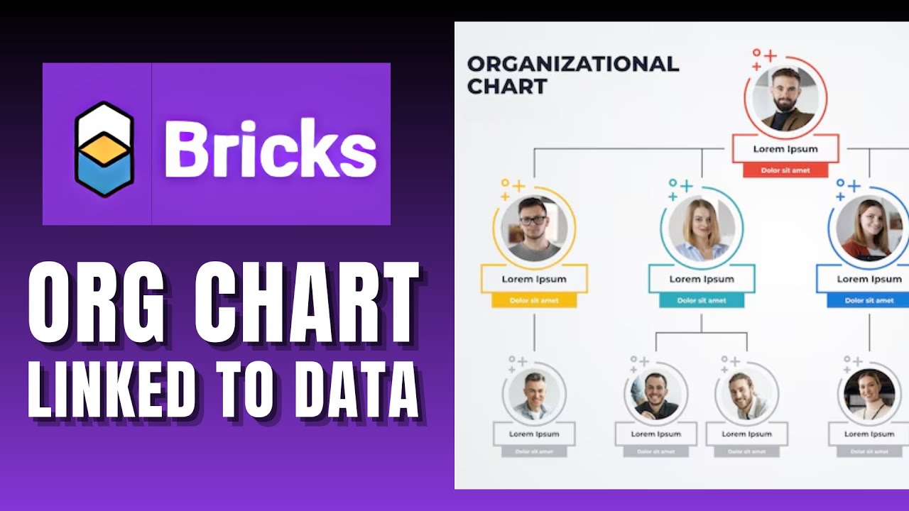 Make Professional Organizational Chart Using Bricks | Linked To Data With AI | Easy Method