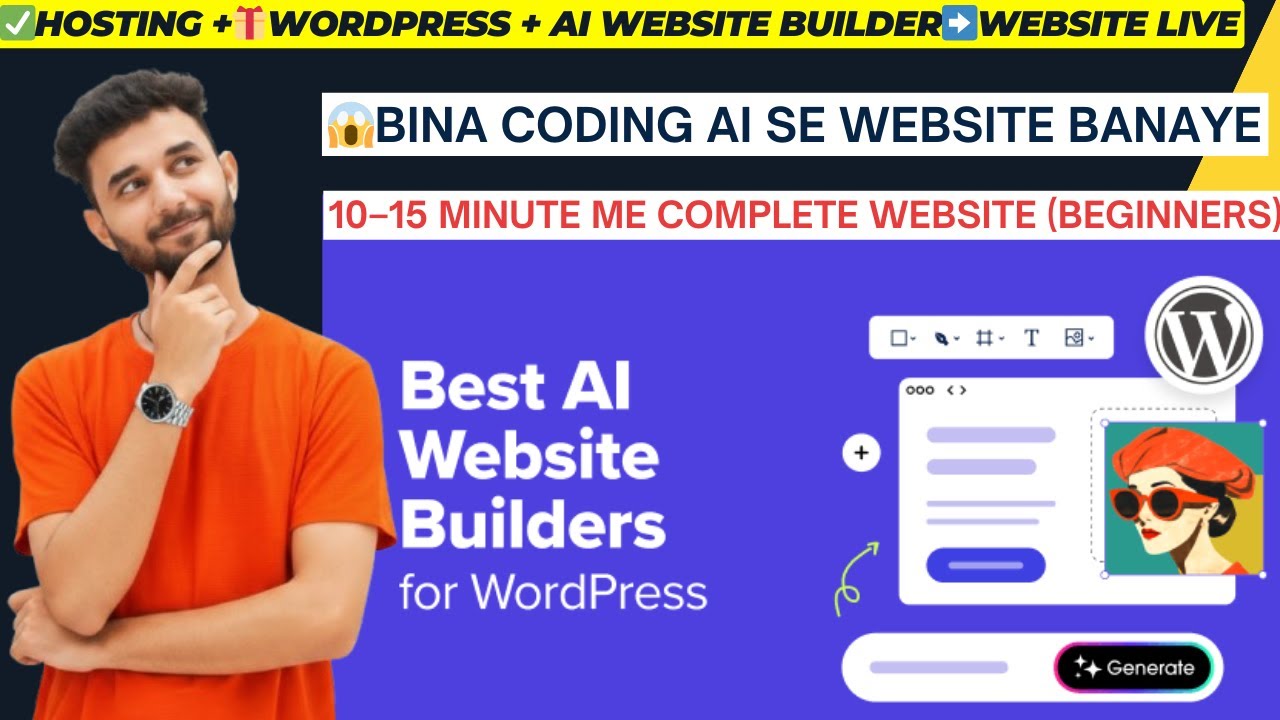 AI Website Builder Se WordPress Website kaise Banaye | 10–15 Minute Me Website Live (Beginners)