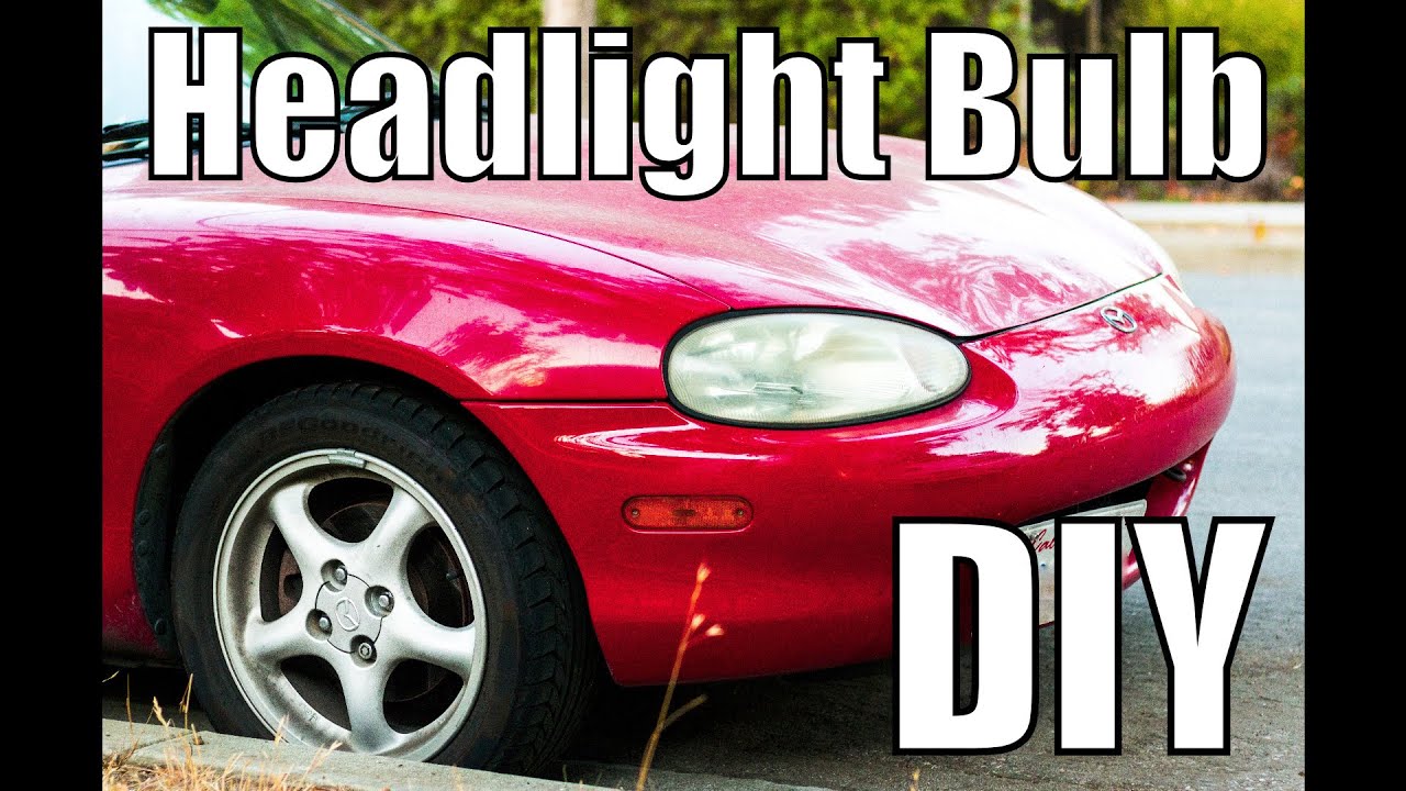 Mazda Miata NB Headlight Bulb Replacement DIY - How to replace - 1999 2000 2001 2002 2003 2004