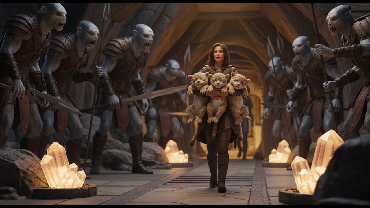 Panic Shook the Den — A Human Walked In Carrying Three Snoring Cubs, and Every Warrior Abandoned War