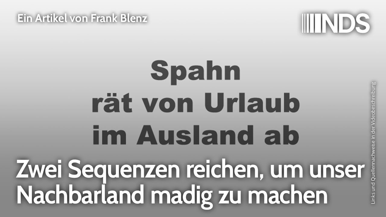 Zwei Sequenzen reichen, um unser Nachbarland madig zu machen - Spahn r&auml;t von Urlaub im Ausland ab