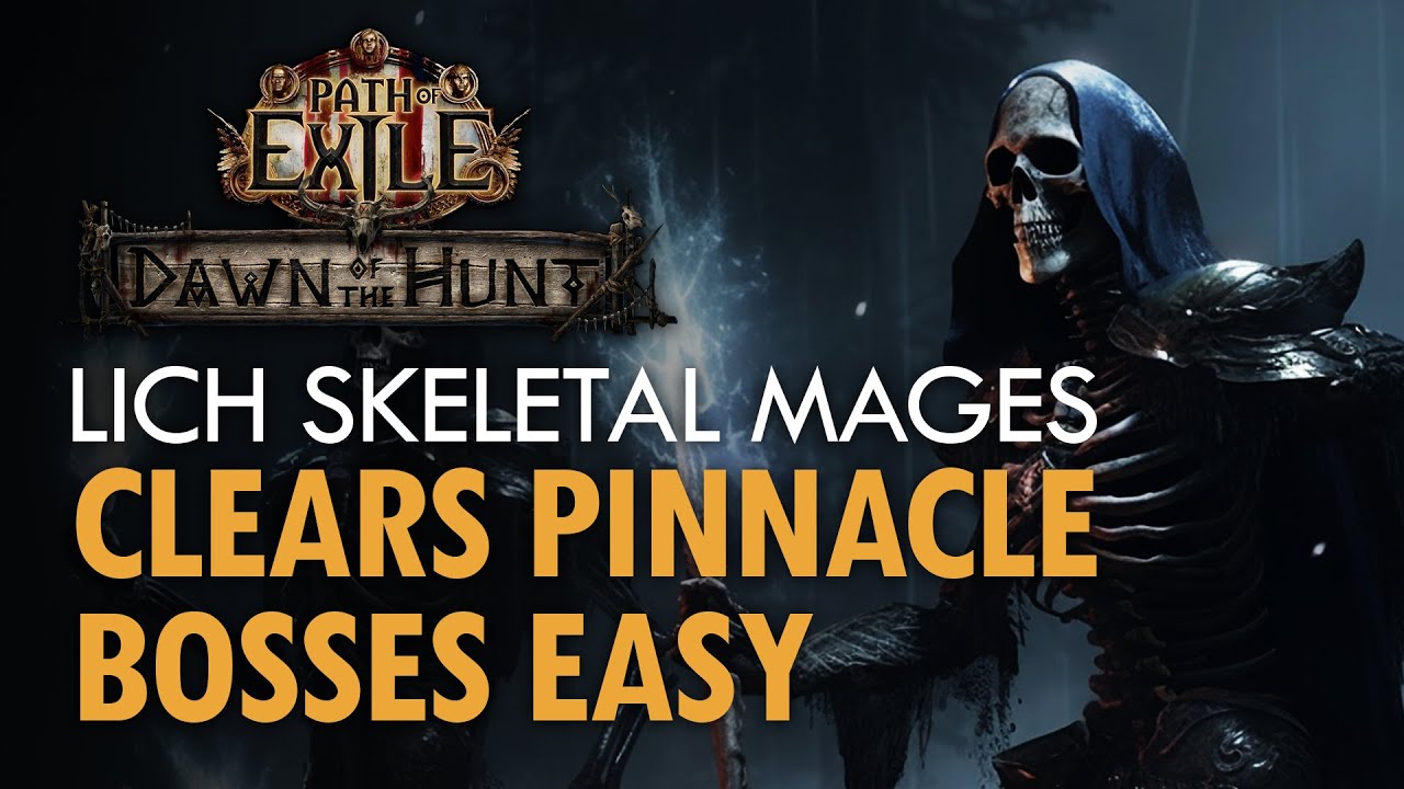 Lich Skeletal Storm Mage Minion Build Guide. Clear pinnacle bosses EASY with minions.