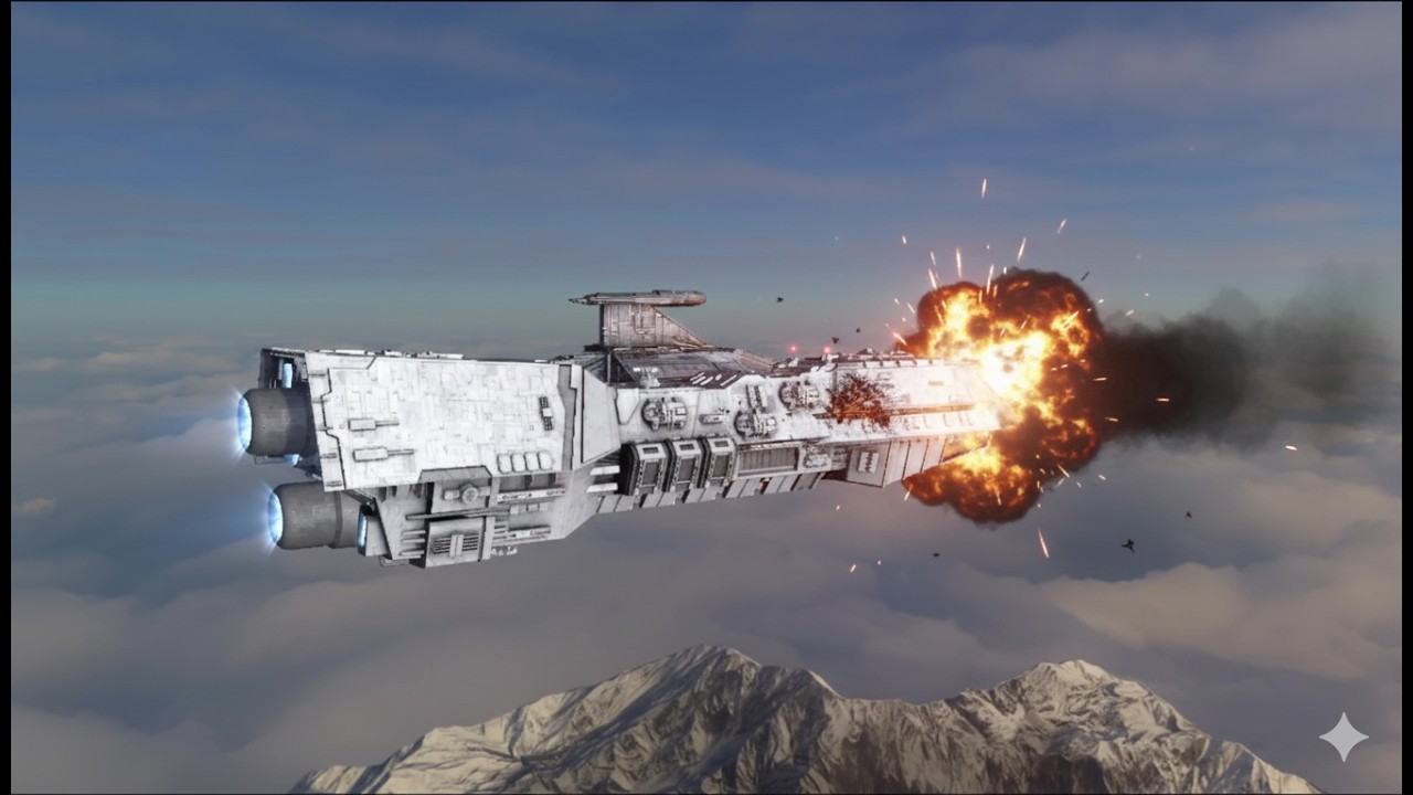 Galactic Empire Fleet vs Grand Republic Fleet - Star Wars Empire At War Remake