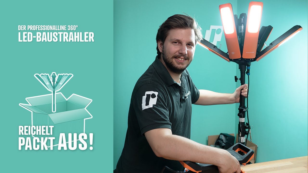 Der professionalLine 360° LED-Baustrahler | reichelt packt aus