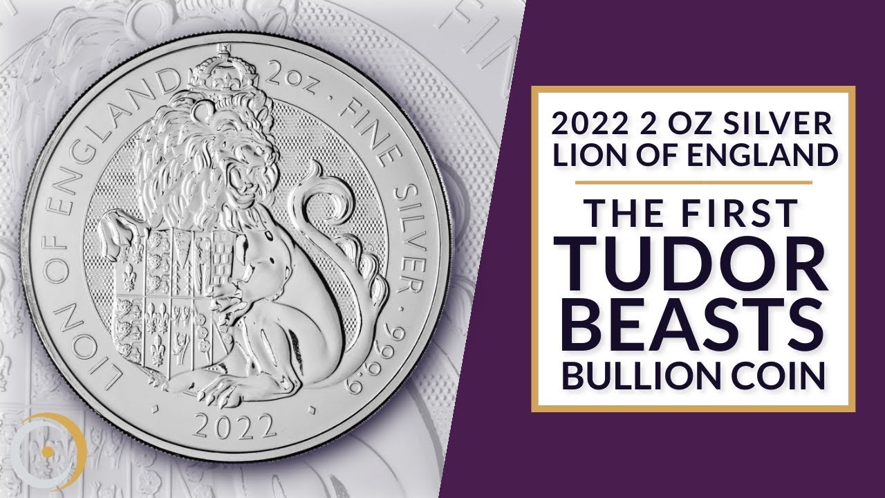 2022 Royal Tudor Beasts Lion of England 2 oz Silver Bullion Coin