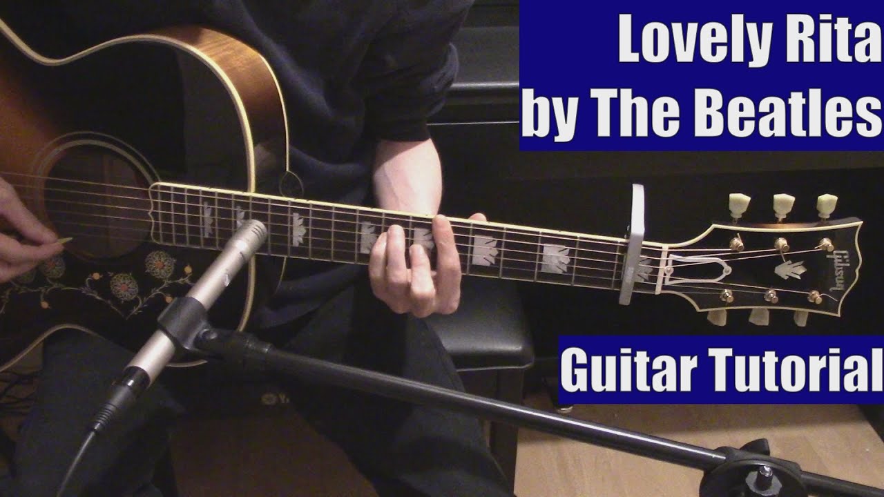 Lovely Rita by The Beatles (Guitar Tutorial with the Isolated Vocal Track by The Beatles)