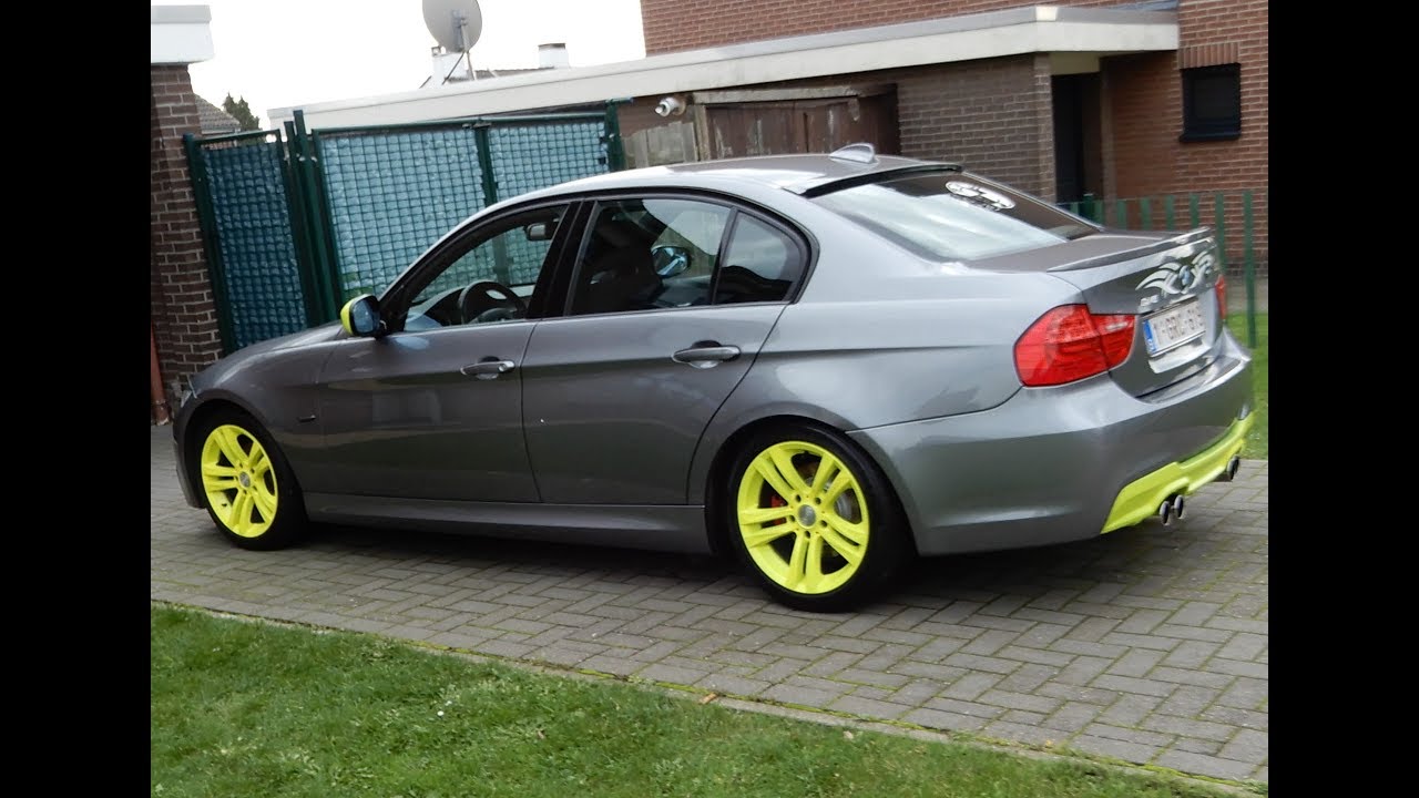 vervolg,spuiten van plasti-dip fluor kleur wintervelgen bmw en spiegelkappen!!#74
