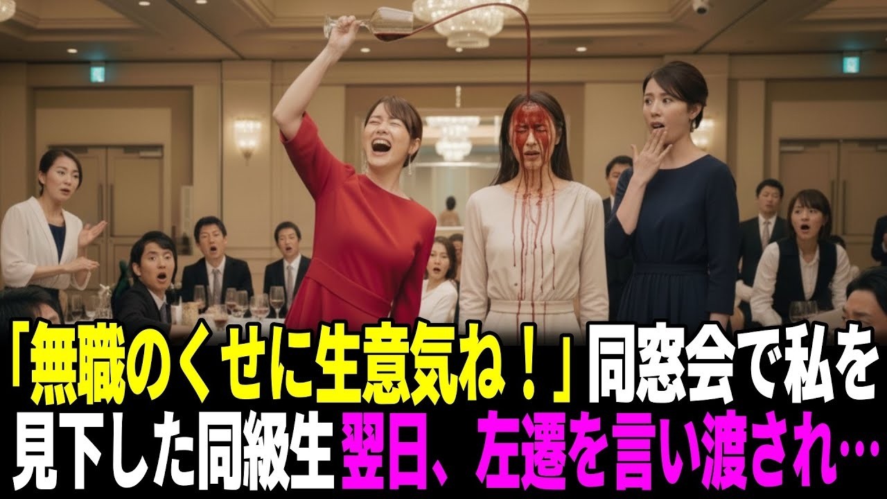 同窓会でいじめられていた友人を庇ったら、その主犯女にワインをかけられて…しかし、友人の父親が彼女の社長だった