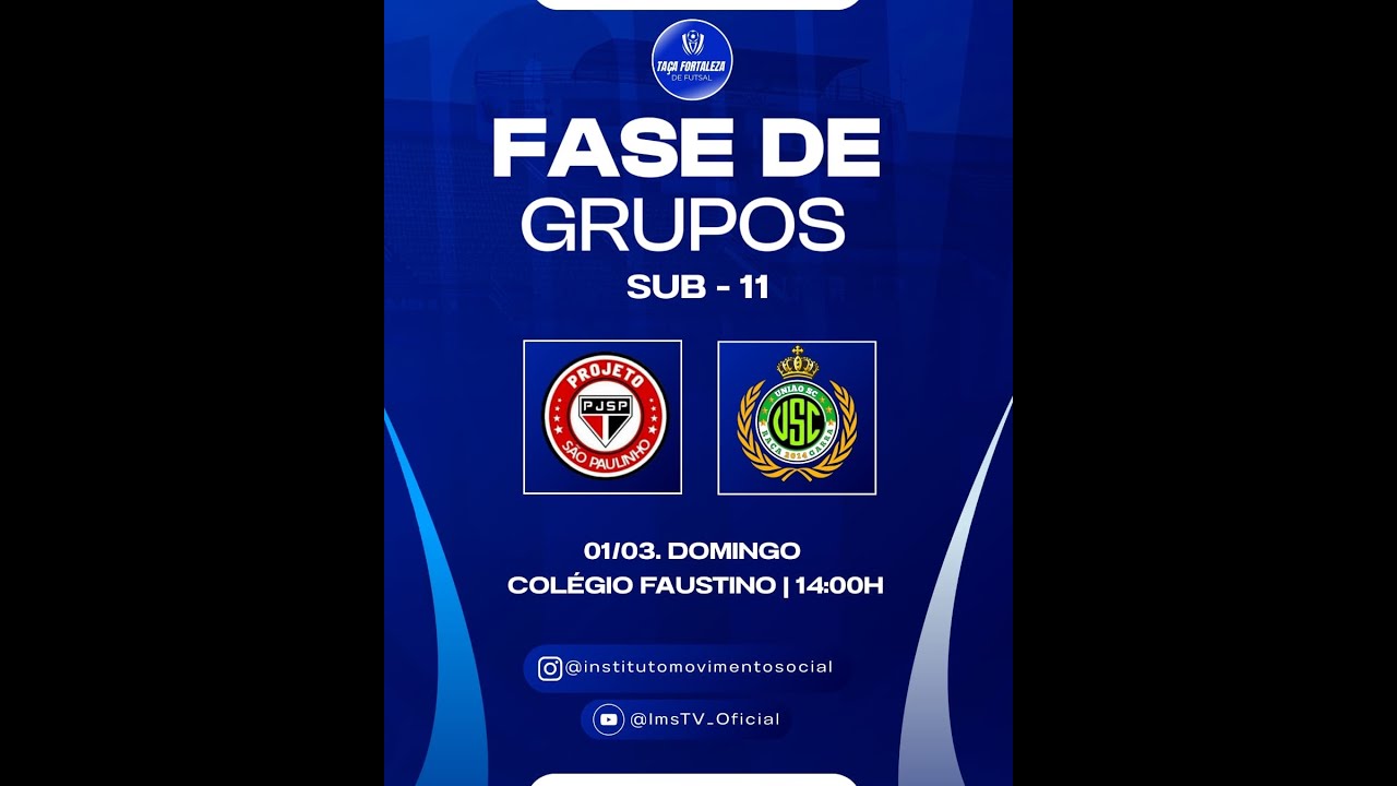 𝐔𝐍𝐈𝐀̃𝐎 𝐒𝐂🆚𝐒𝐀̃𝐎 𝐏𝐀𝐔𝐋𝐈𝐍𝐇𝐎(𝐓𝐀𝐂̧𝐀 𝐅𝐎𝐑𝐓𝐀𝐋𝐄𝐙𝐀 𝐃𝐄 𝐅𝐔𝐓𝐒𝐀𝐋/𝐒𝐔𝐁𝟏𝟏)