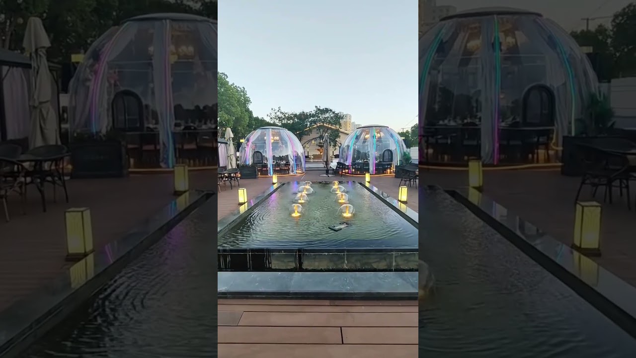 Outdoor commercial dome restaurant private room, dome leisure area, transparent design #dome
