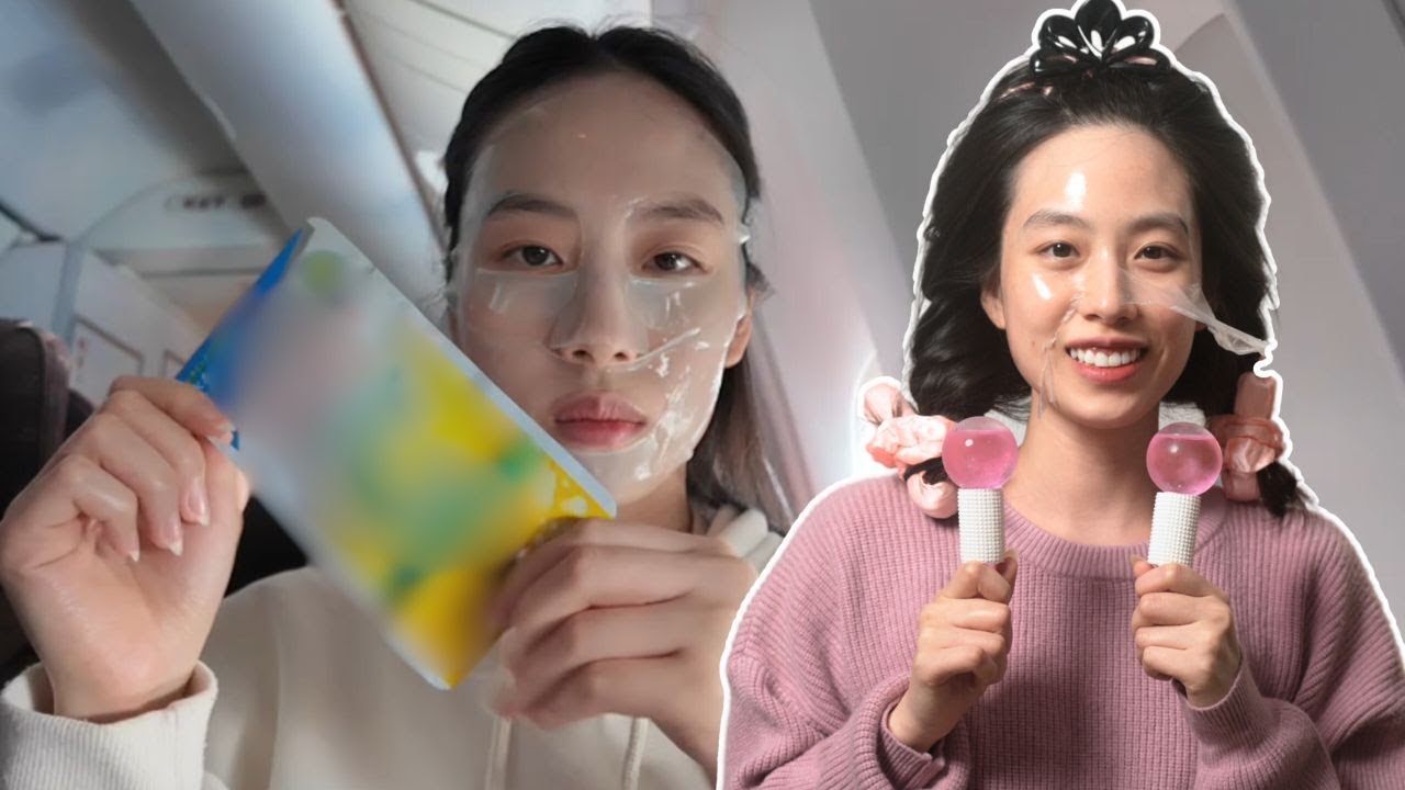✈️ How to survive ECONOMY long haul flight | I Tested Tiktok Viral In-flight beauty and comfort Hack