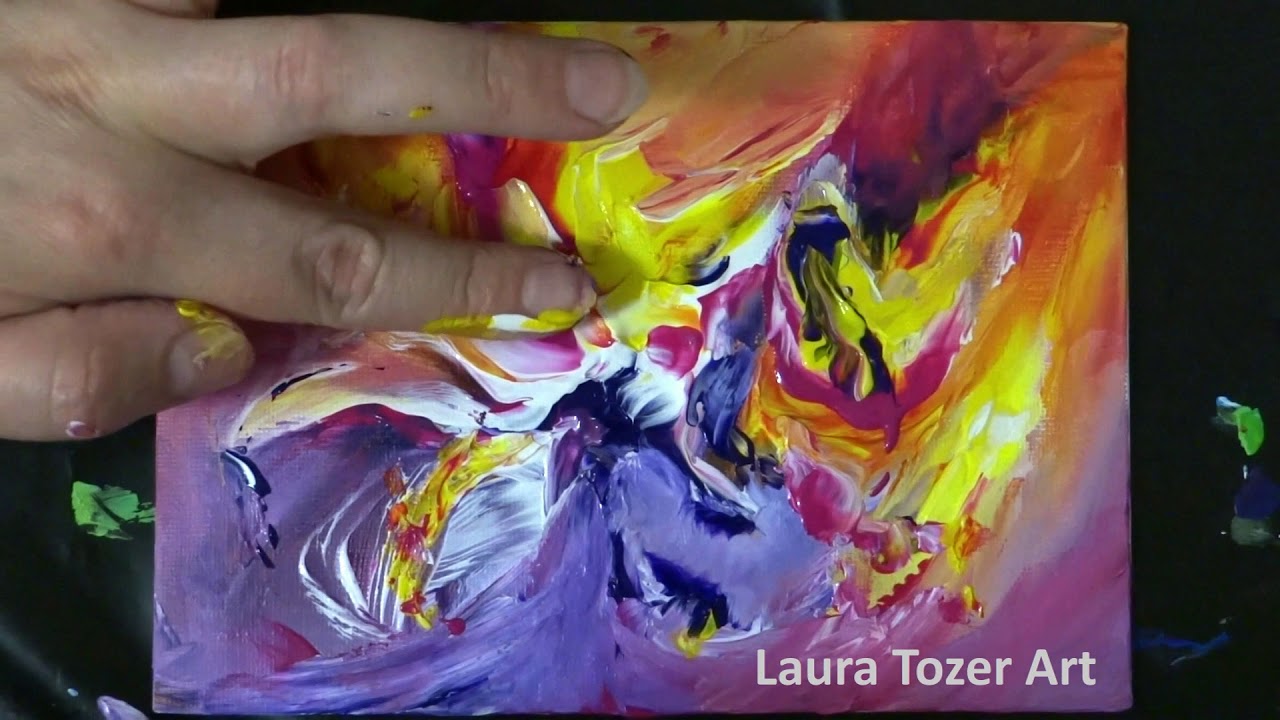 Abstract Butterfly | Finger Painting with Acrylics | 