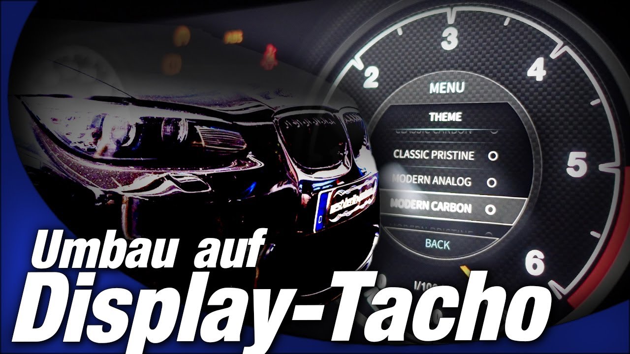 Digitales Display statt analogem Tacho | von ID4MOTION | für BMW E9X E92 (und weitere!)