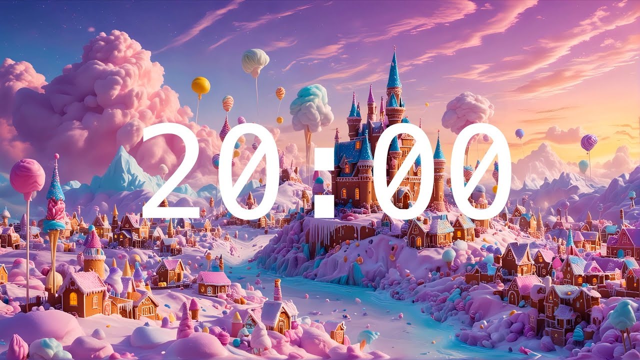 20 Minute Countdown Timer with Alarm | Relaxing Music | Timers for the Classroom | Candy Land 🍭
