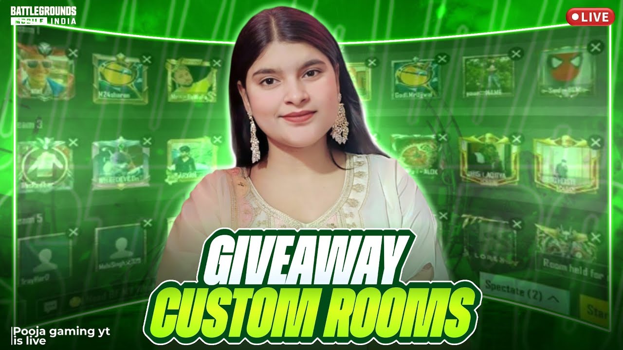 BGMI LIVE CUSTOM ROOMS || 500 RS PRIZE || POOJA GAMING YT IS LIVE #bgmi#girlgamer#custom#room