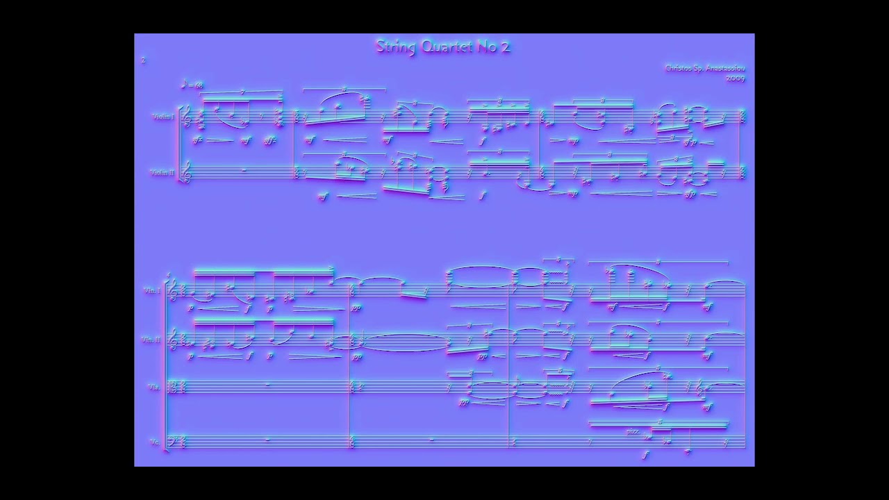 Christos Anastassiou, String Quartet No 2 Opus 92 (2009), ExQuartet, Poland 2020 (excerpt)