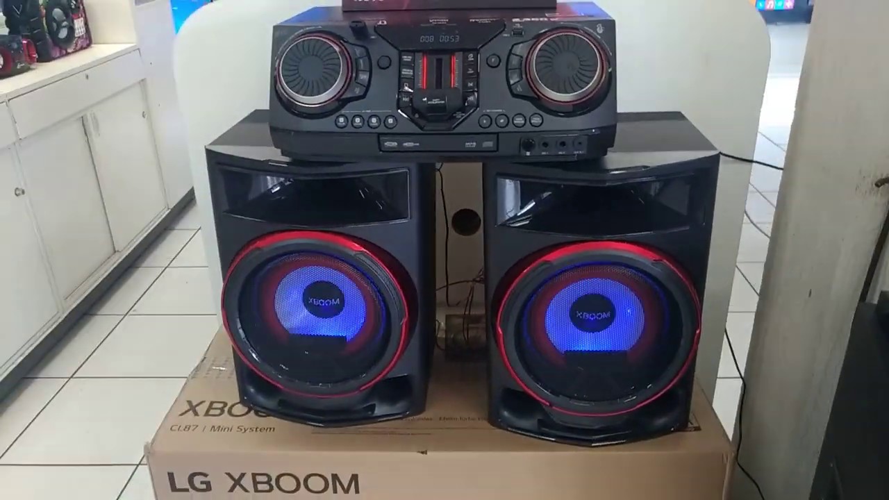 LG CL87, com led nas caixas e sem corte de frequência. Muito superior ao CJ87.