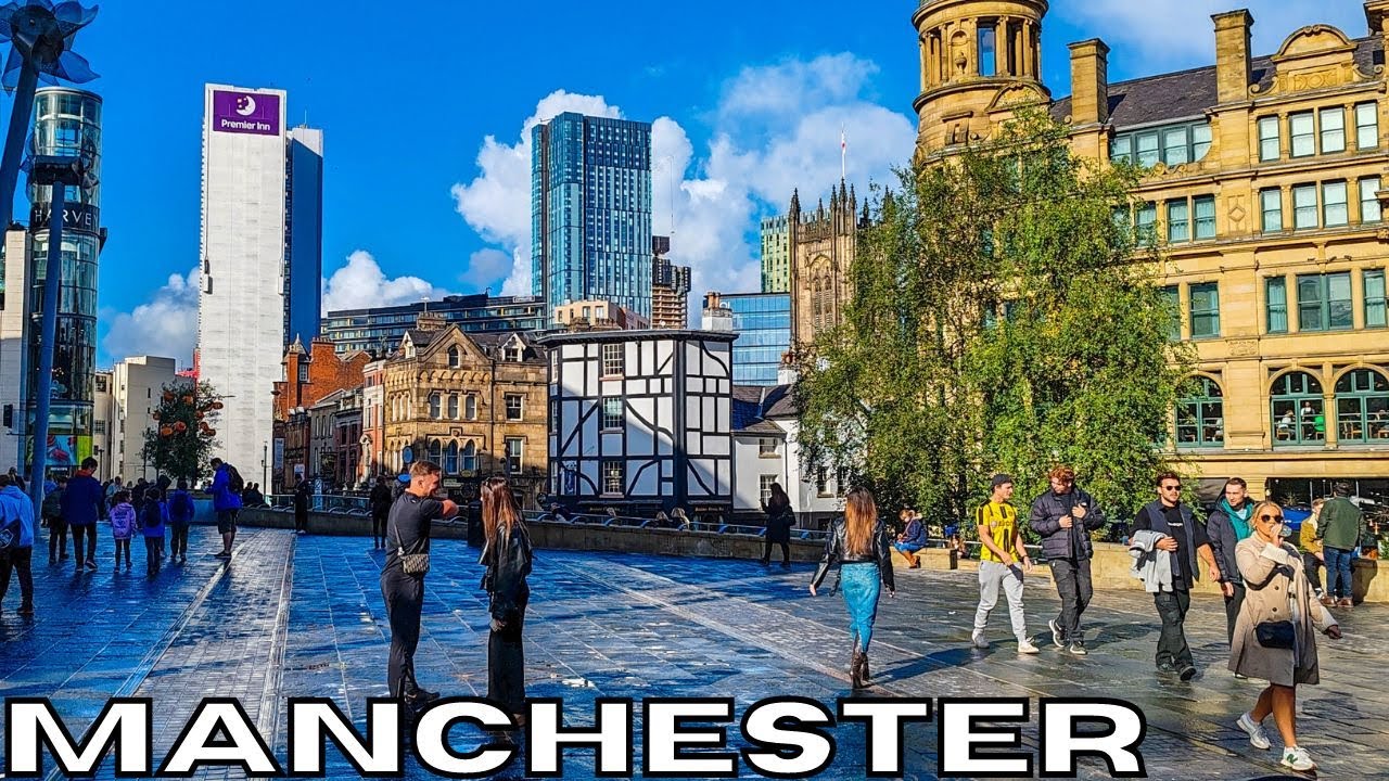 MANCHESTER Full City Centre Walk Tour ENGLAND 4K