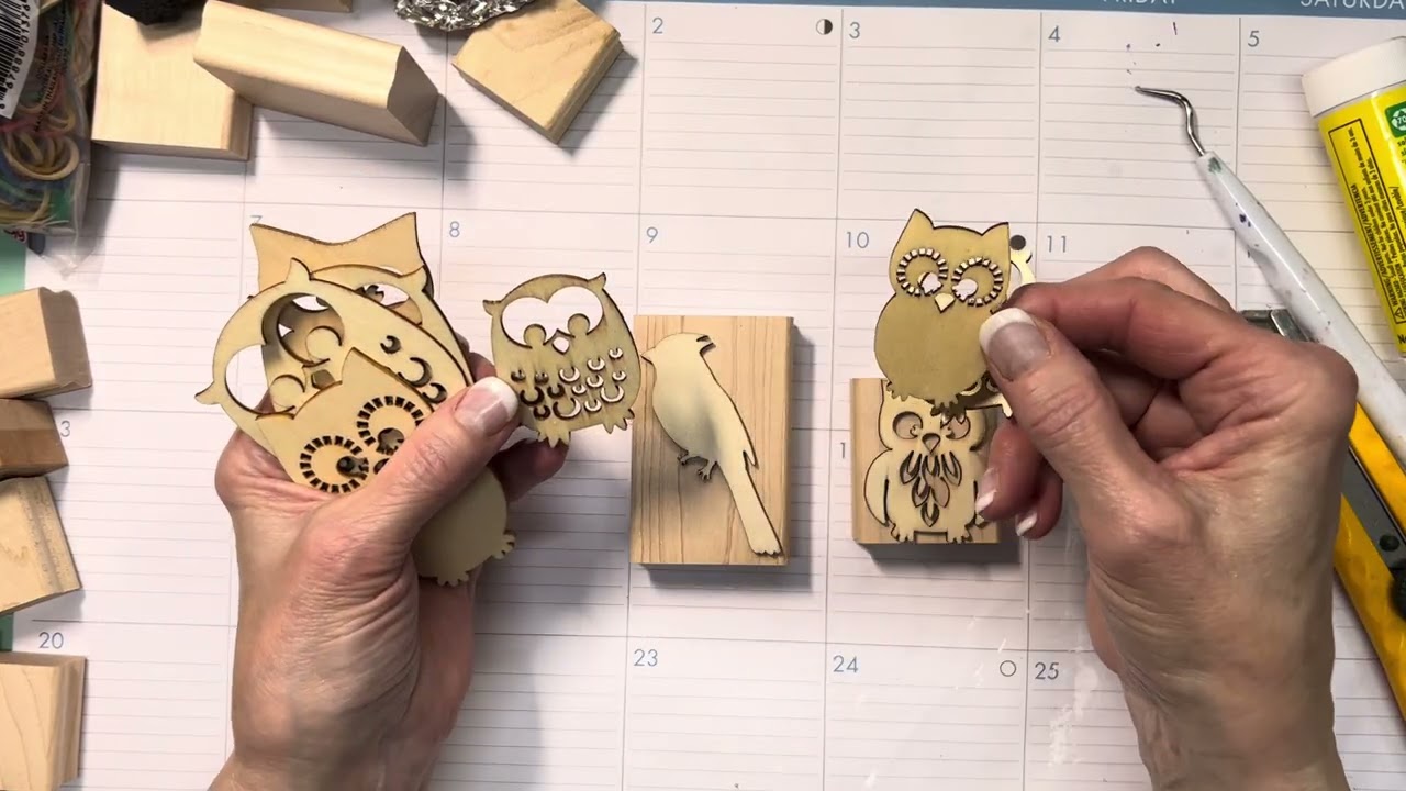 Making Wood Mounted Textural Stamps for Mixed Media Play #mixedmedia #stamps