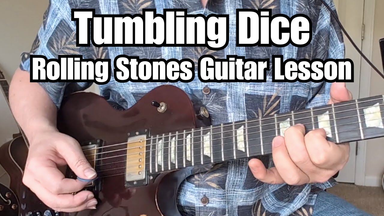 TUMBLING DICE Rolling Stones GUITAR LESSON (Open G Tuning) w/ Tab