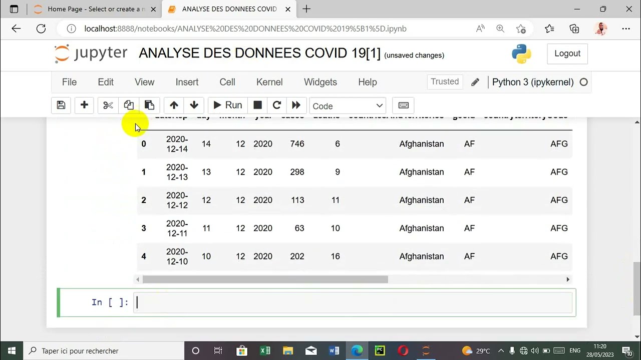 ANALYSE DES DONNEES AVEC PYTHON PARTRIE 1