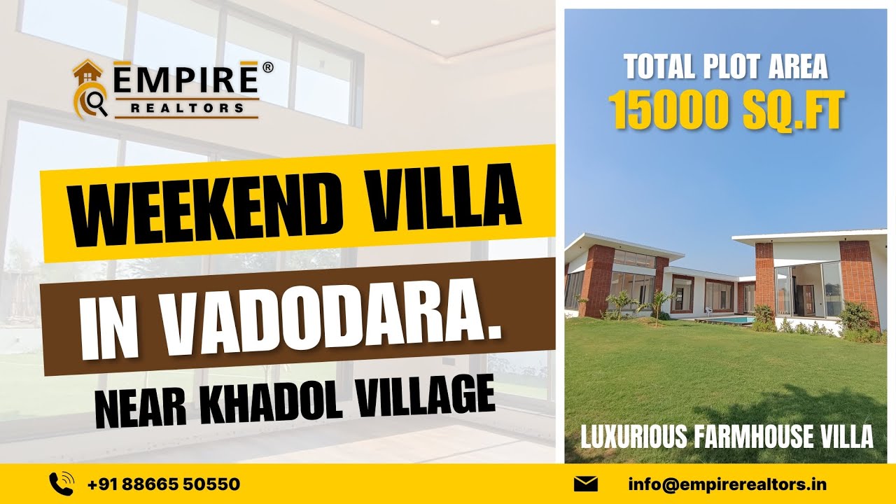 Weekend Villa In Vadodara | Villa For Sale In Vadodara | 15000 sq ft Plot | #vadodara #realestate