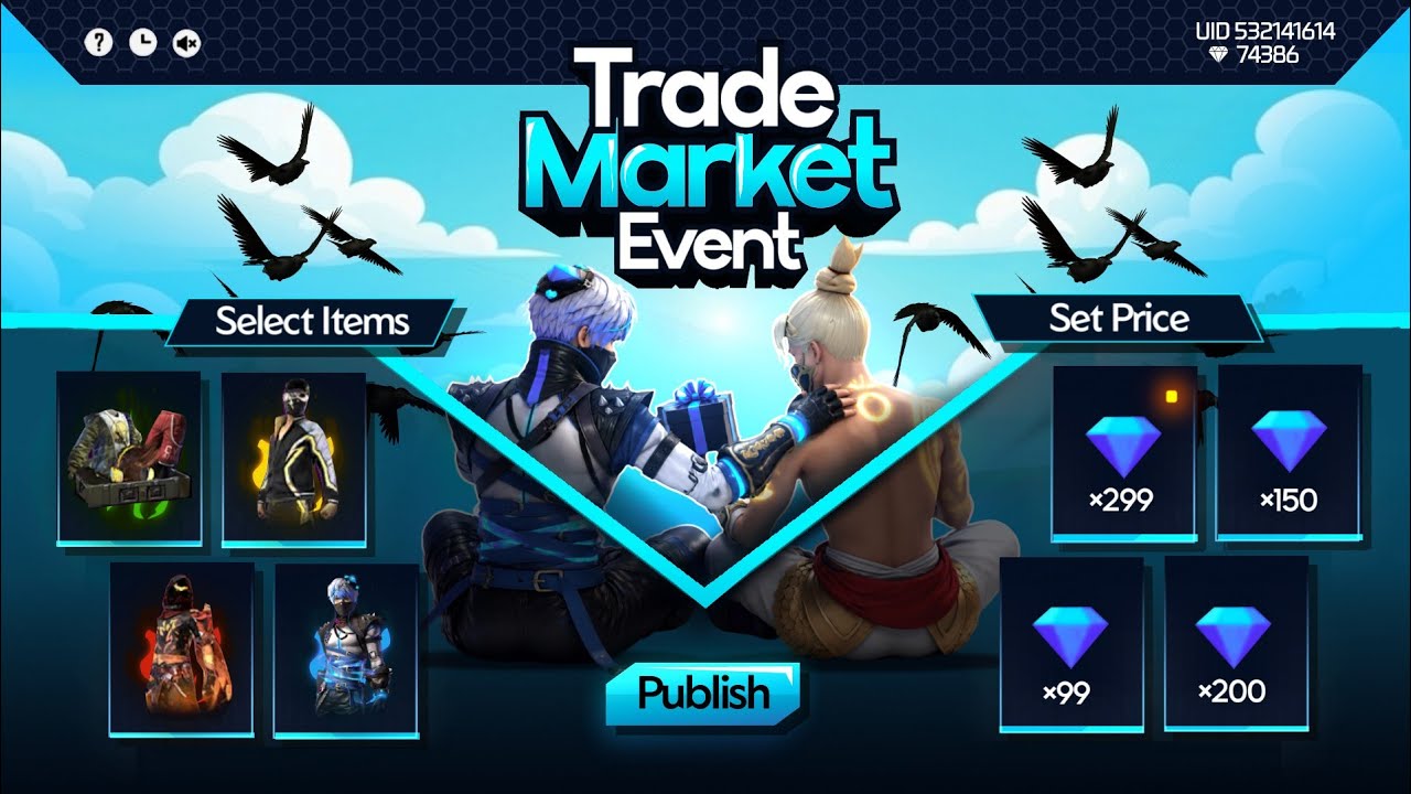 Ob55 Trade Market Event Free Fire |New Event Free Fire Bangladesh Server|Free Fire New Event