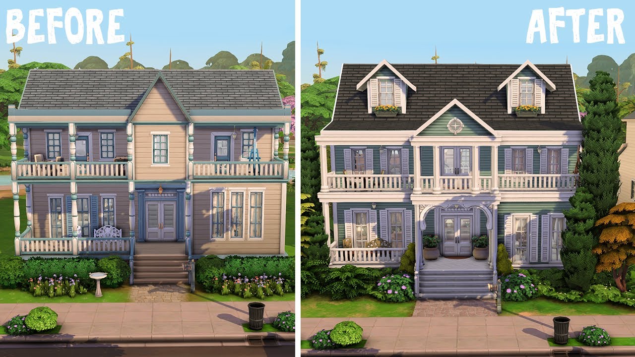 The Pancakes Home || Renovating Base Game || The Sims 4: Speed Build