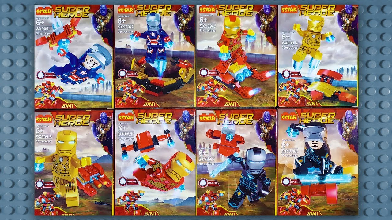 LEGO Marvel Iron Man Minifigures (knock-off) SSTAR SX909