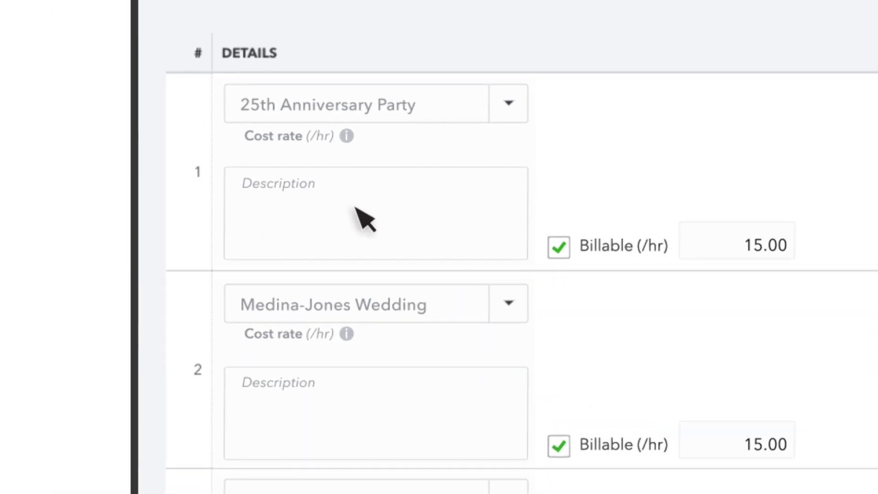 QuickBooks - How to use projects