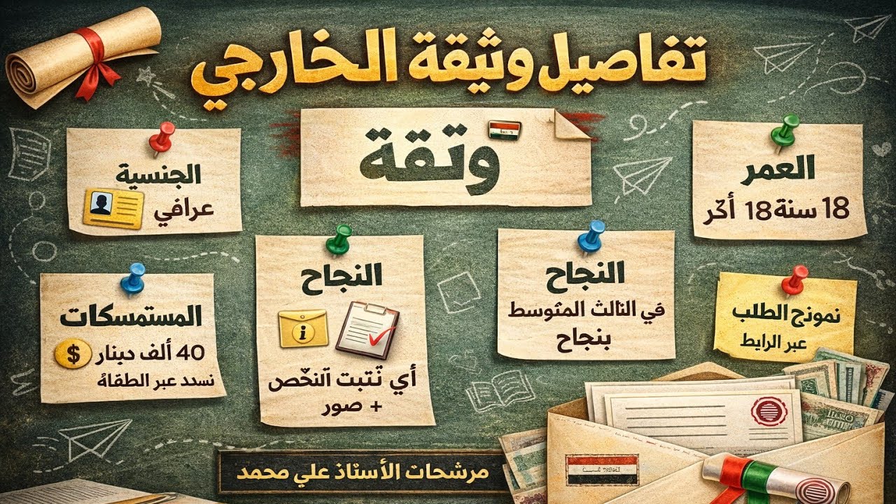 طلاب الخارجي بخصوص الوثيقة المدرسية 🔥📚