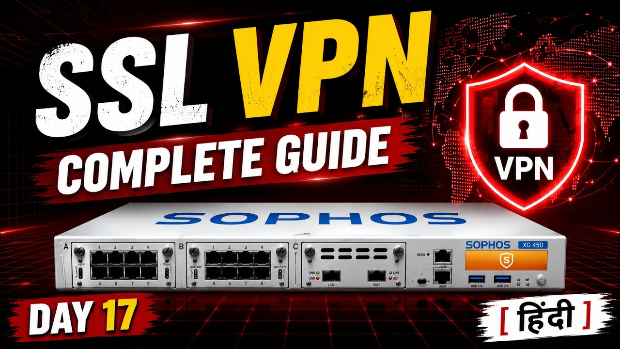 How to Setup SSL VPN | Complete Guide Step by Step | Sophos Firewall Series in Hindi | Day 17