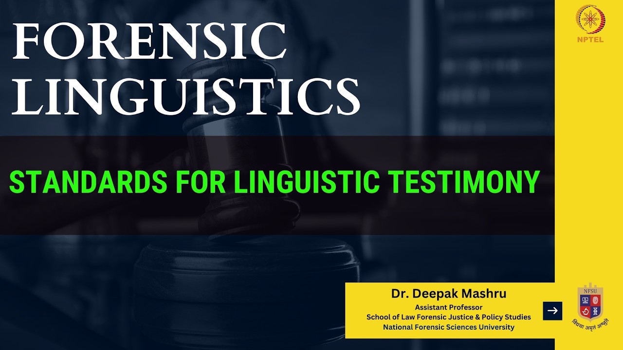 Standards for Linguistic Testimony
