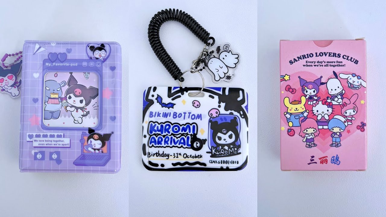 ASMR Organizing Sanrio Photo Card 📇 Relaxing Video,Kuromi Hello Kitty Melody