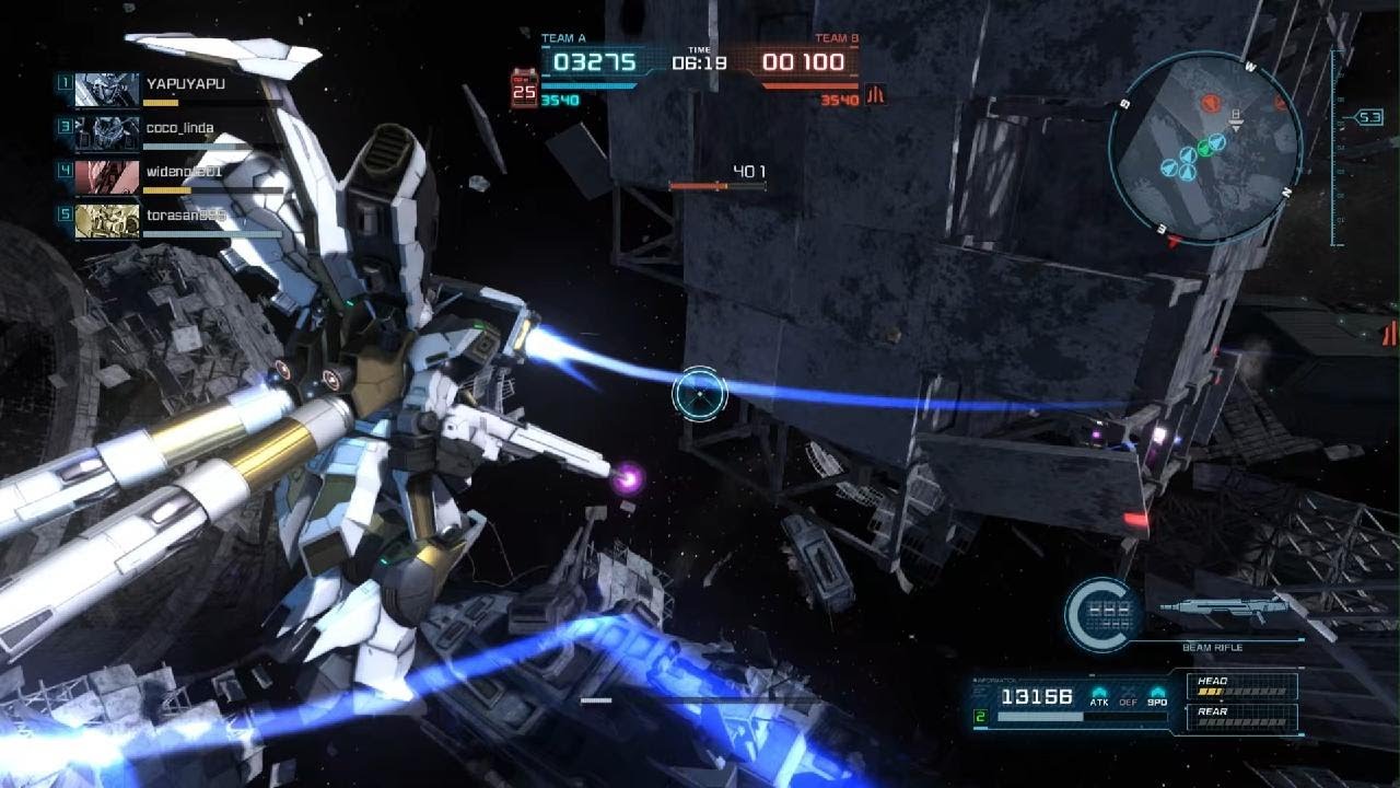 Gundam Battle Operations #8019: Hi Nu Gundam Lv 1 (700 Cost) in Space