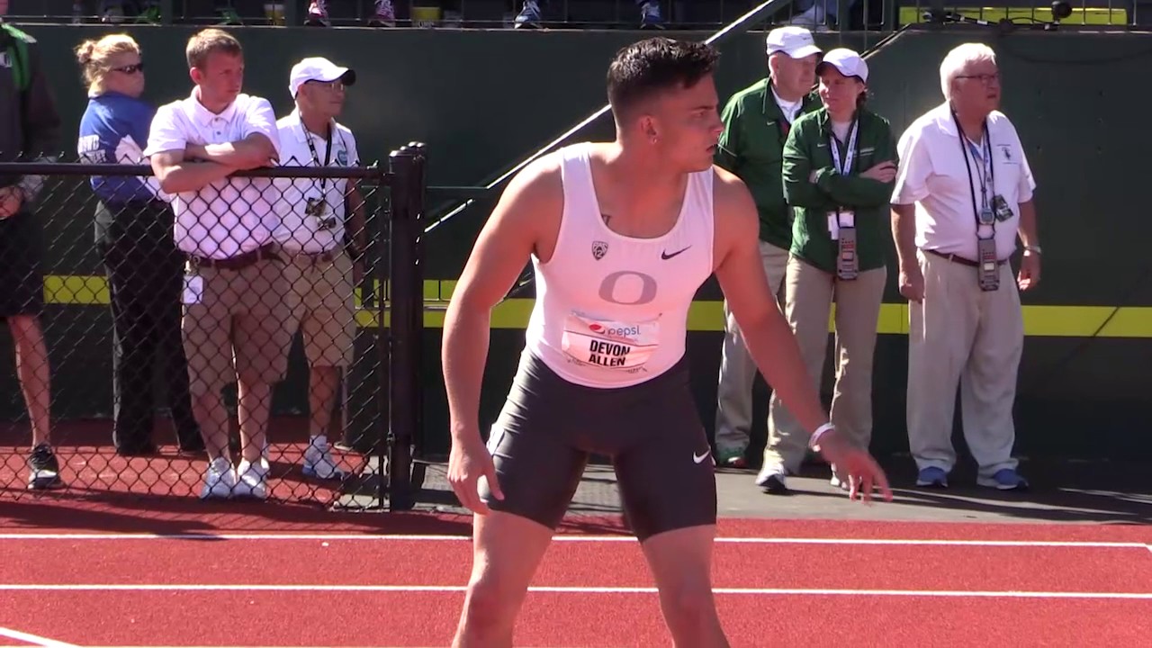 Oregon's Devon Allen on track