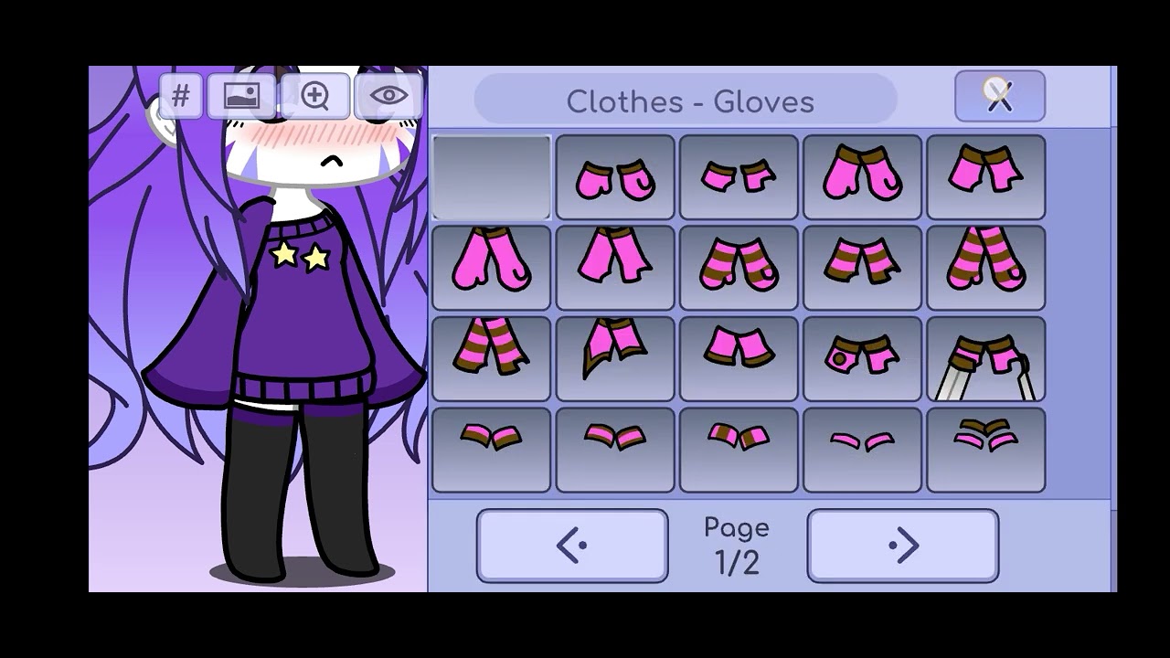 Gacha memasang kan baju ke oc gacha ku