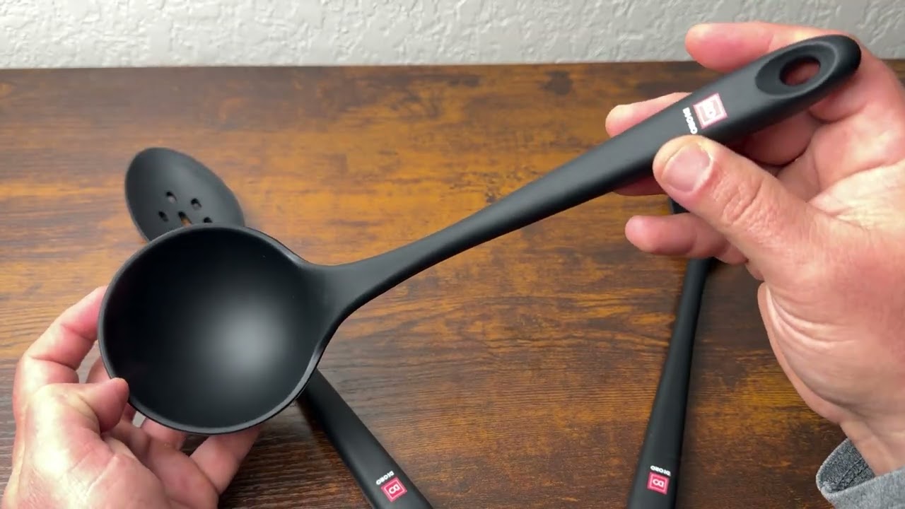 🍲💙 Stop Scratching Your Nonstick! DI ORO Silicone Ladle & Spoon Set Review 🔥🍽️