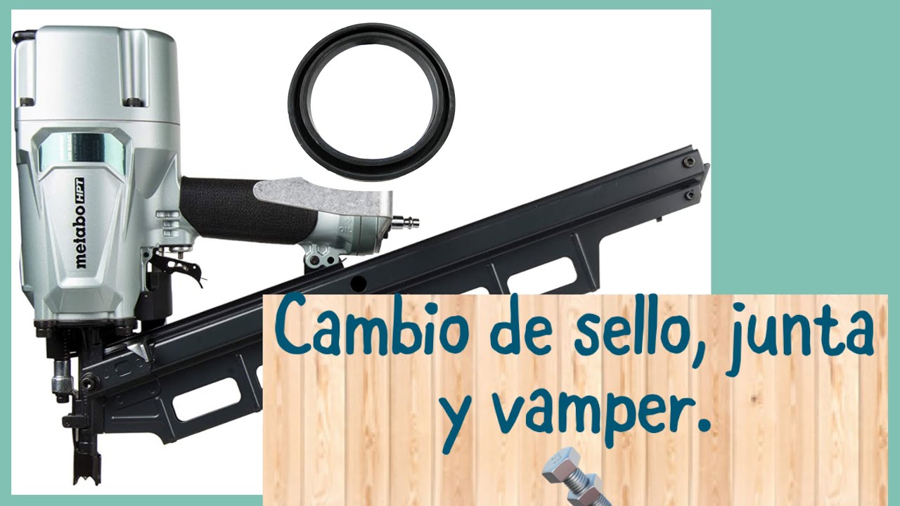Pist. Metabo NR83A5 o Hitachi. Como cambiar el sello, junta y vamper. Aquí la solución.