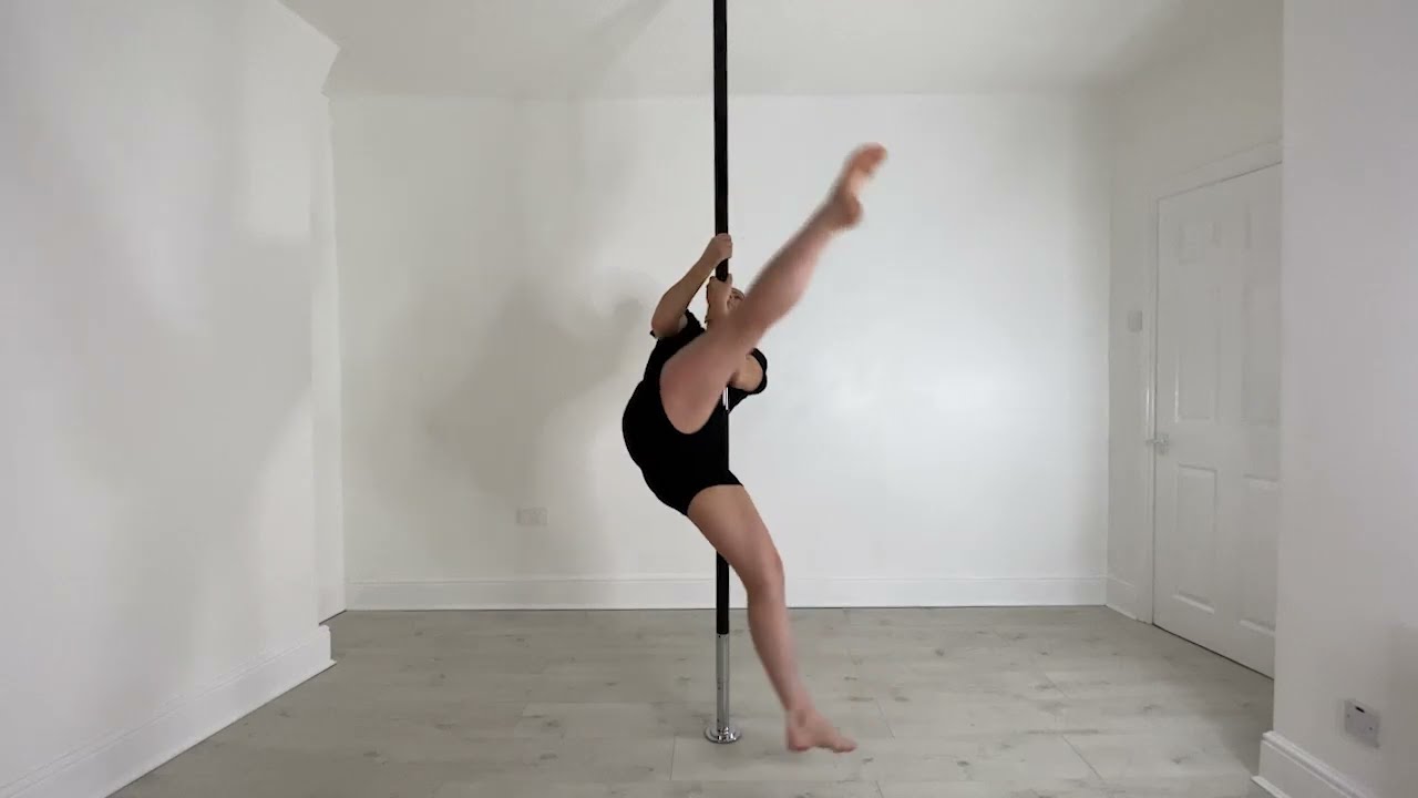 Beginner Pole Dance Tutorial. Fan Kick Legs and Prep