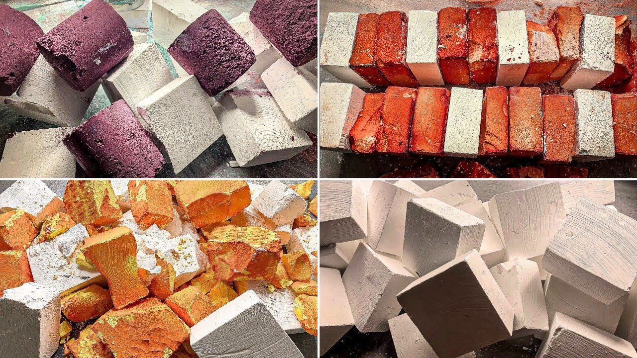 *sped up* Crunchy Colourful Gym Chalk! @ChalkFabricDollAsmr  | Gym Chalk