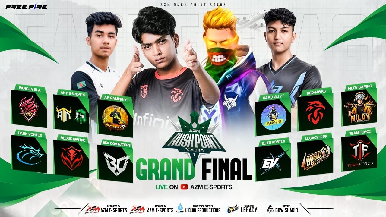 [🚨LIVE ] GRAND FINALS । AZM RUSH POINT ARENA S1 | ft.@RedHawksOfficials @raadvaiyt829