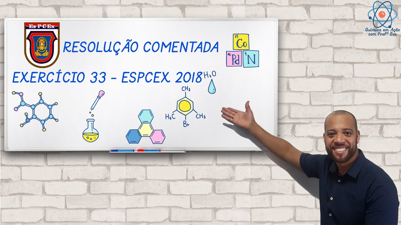 Resolução Comentada - Questão 33 EsPCEx 2018 | Prof. Eva - Química