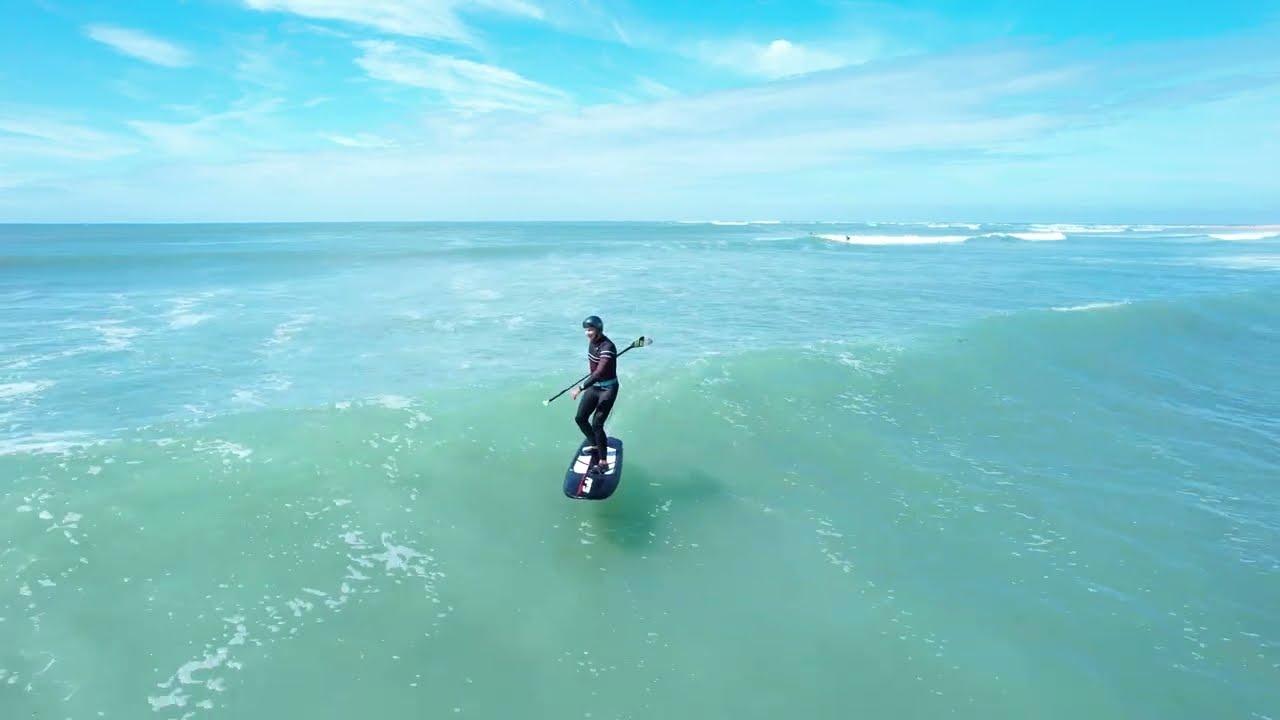 Sup foiling  at Mogette land .