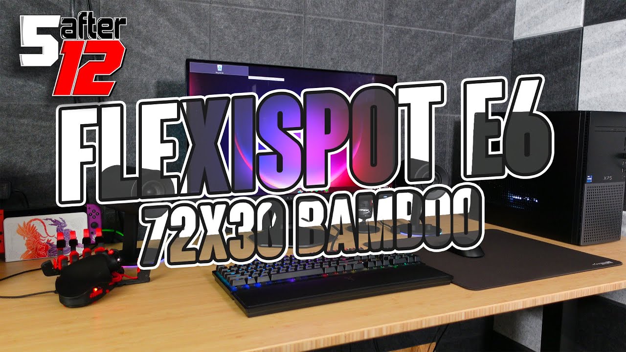 FlexiSpot E6 Standing Desk 72x30 Bamboo Desktop