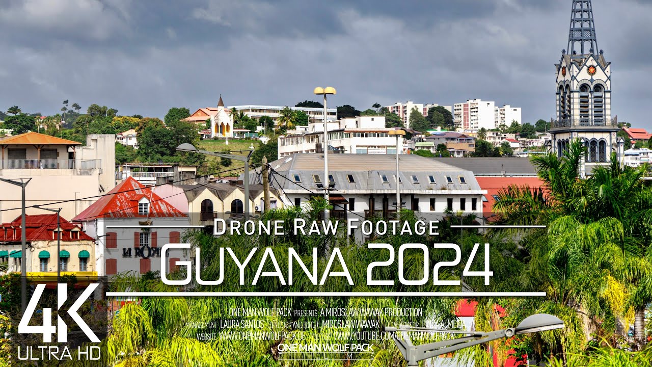 【4K】🇬🇾🌴🍹🏖️ Drone RAW Footage 🔥 This is GUYANA 2024 🔥 Georgetown & More 🔥 UltraHD Stock Video