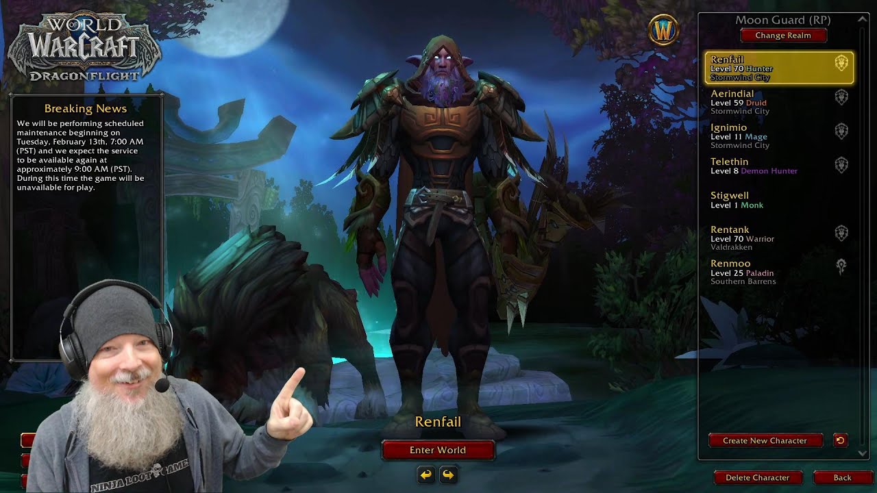 Renfail Goes Timewalking In World of Warcraft Retail