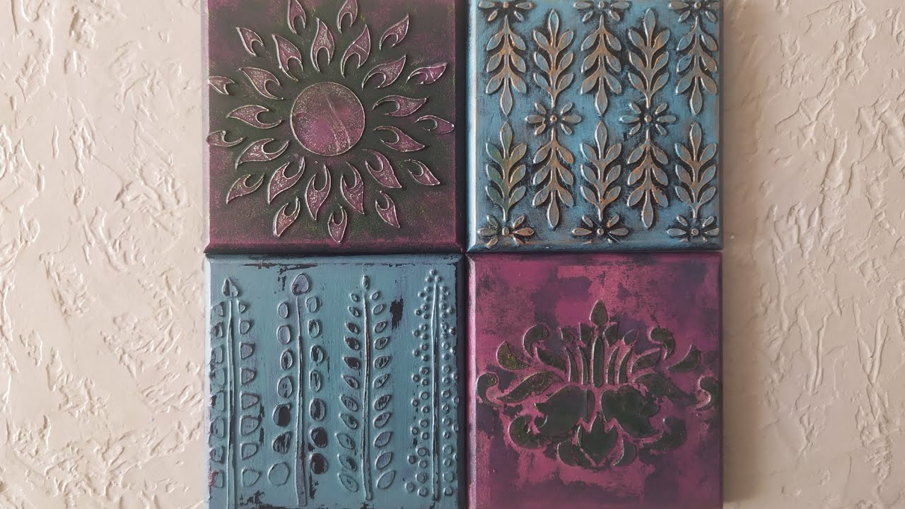 МК декоративные плитки своими руками Рама для зеркала. Decorative tiles with their own hands.